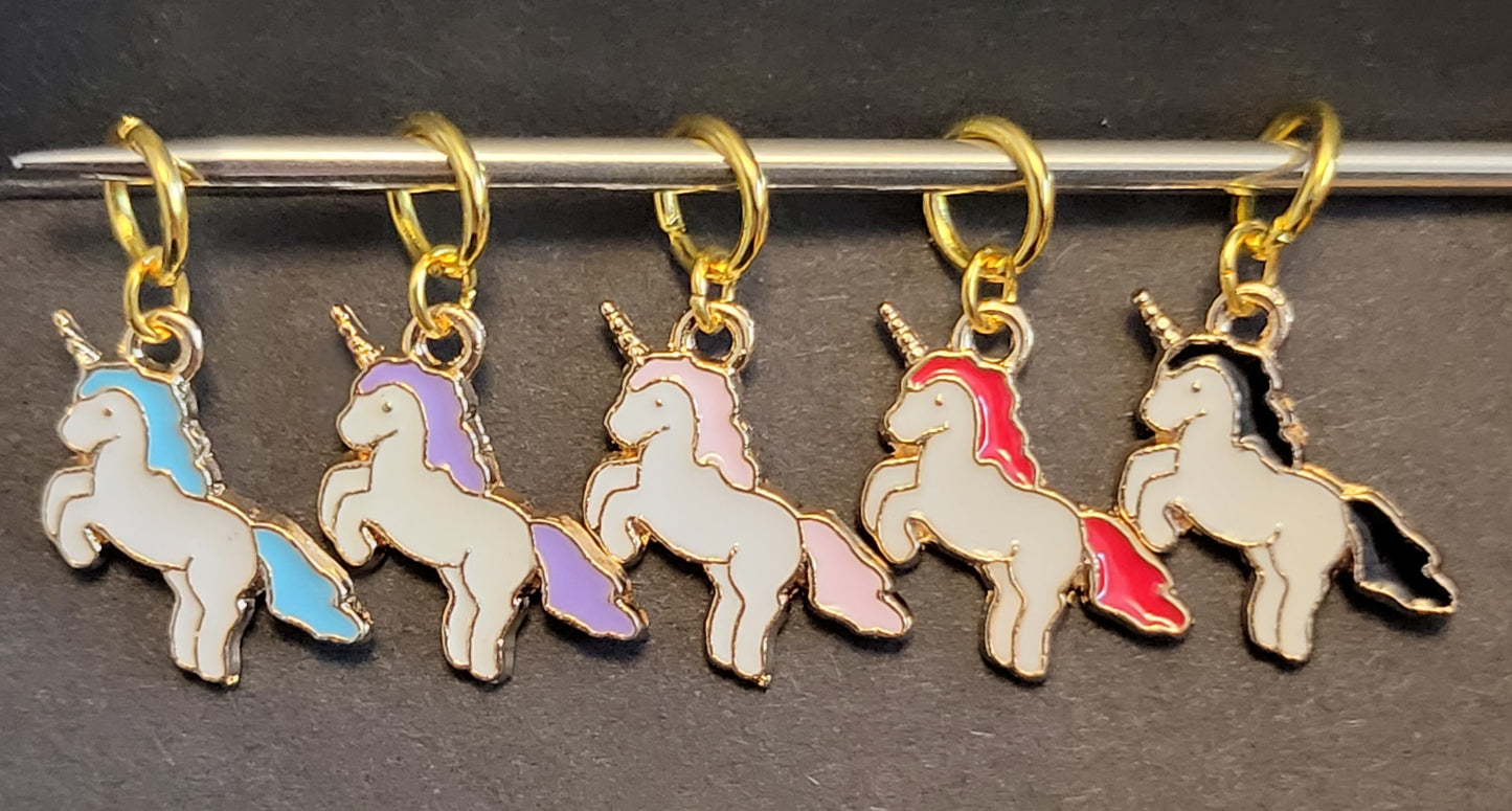 Unicorn rainbow stitch markers
