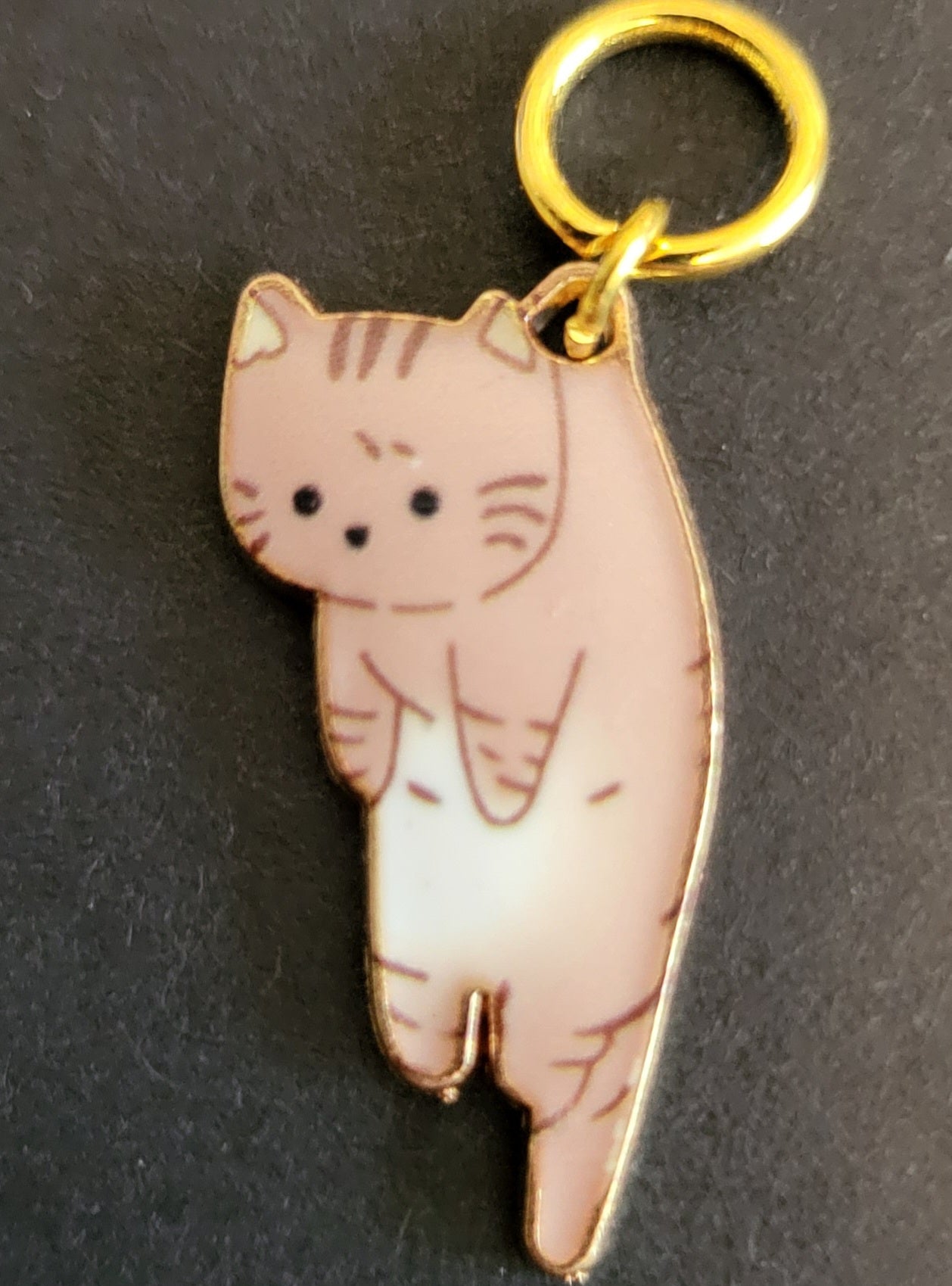 Stitch markers: 6 stages of acceptance - kitten edition