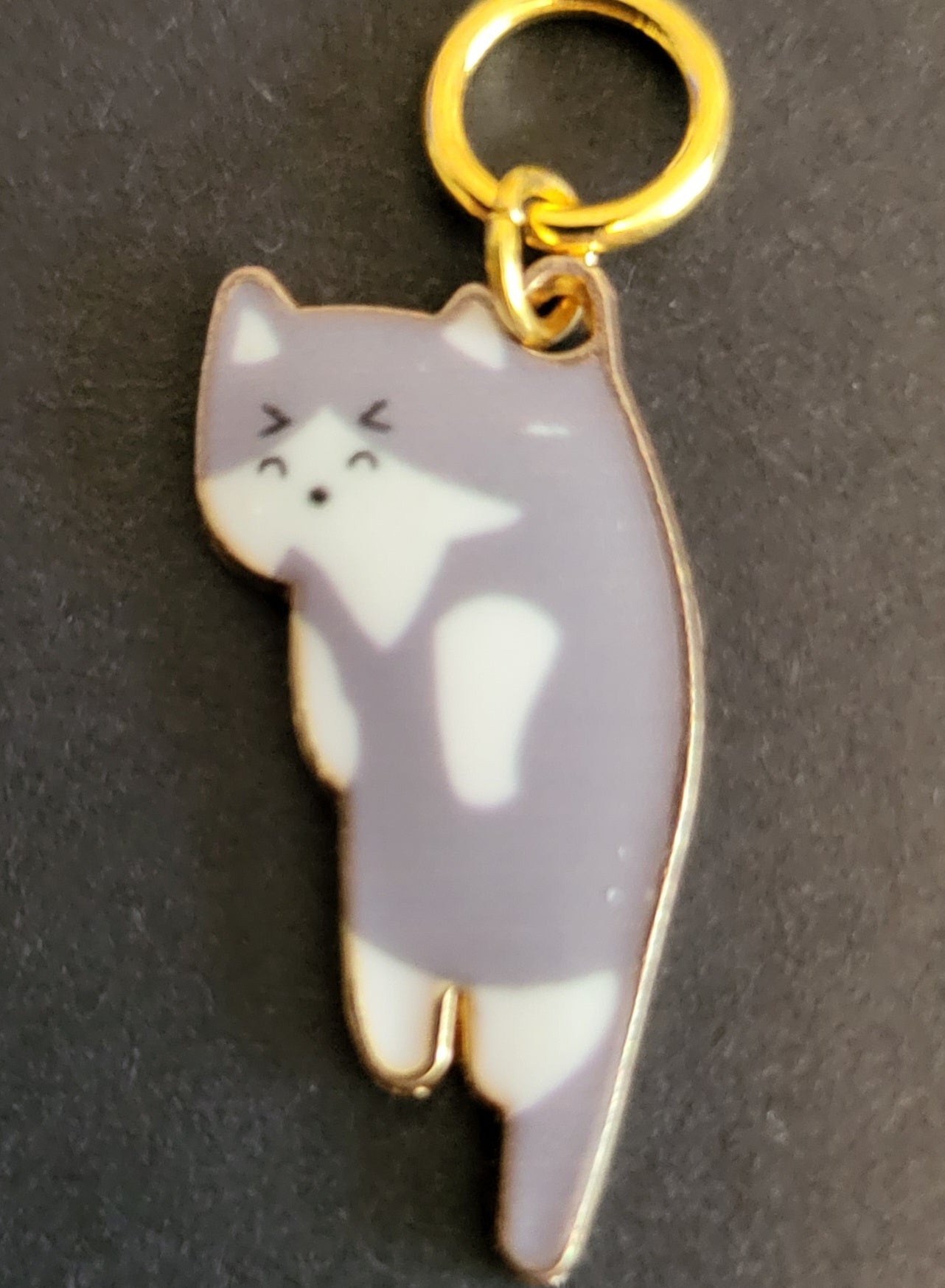 Stitch markers: 6 stages of acceptance - kitten edition